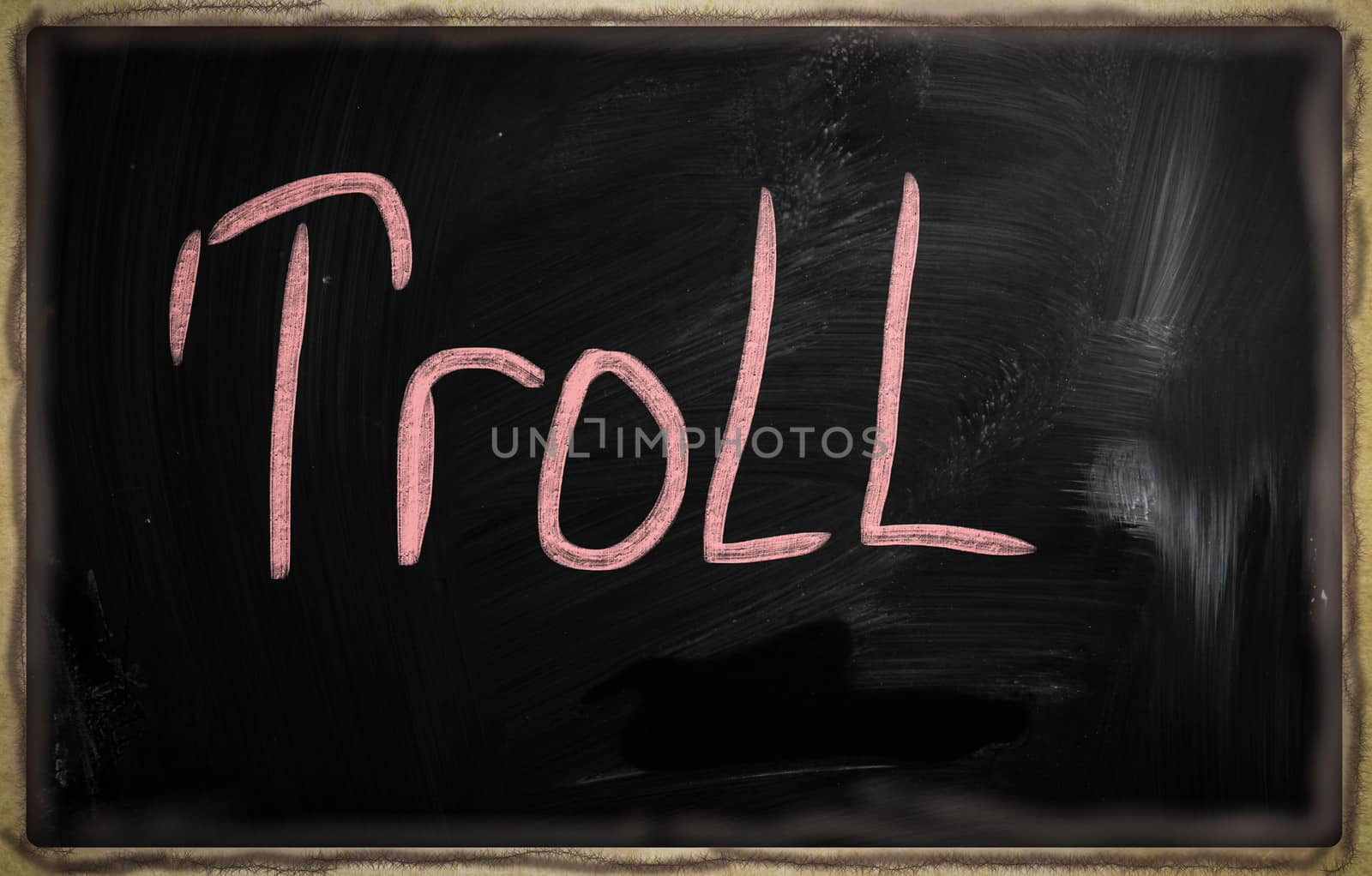 social media concept - text on a blackboard.
