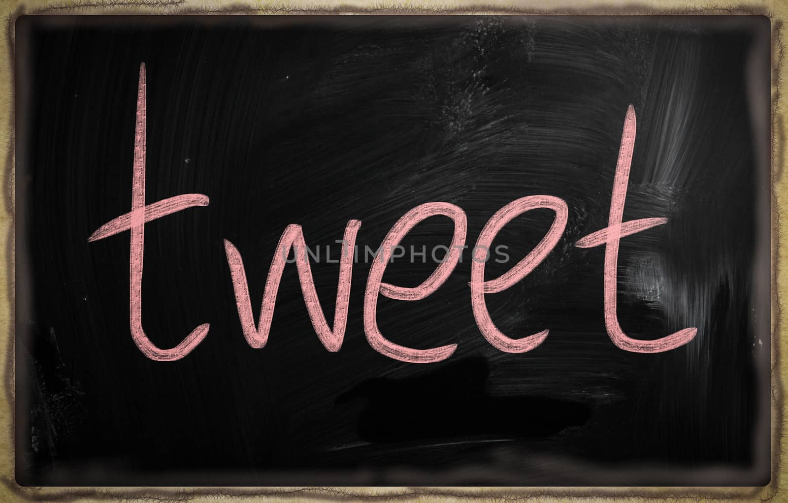 social media concept - text on a blackboard.