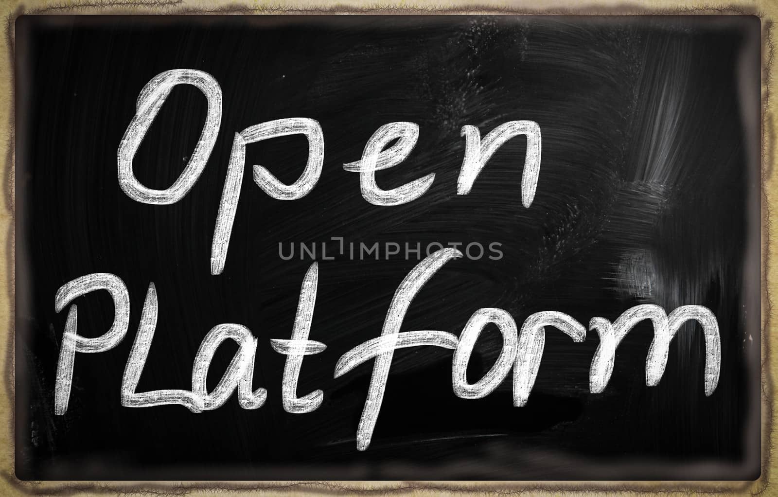 social media concept - text on a blackboard.