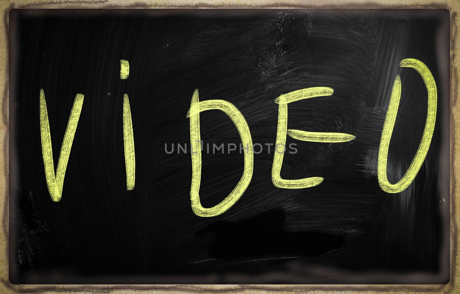 social media concept - text handwritten on a blackboard