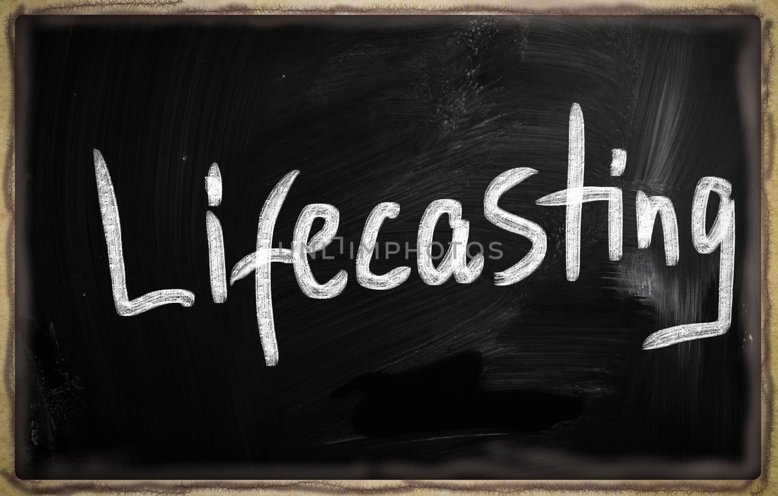 social media concept - text on a blackboard.