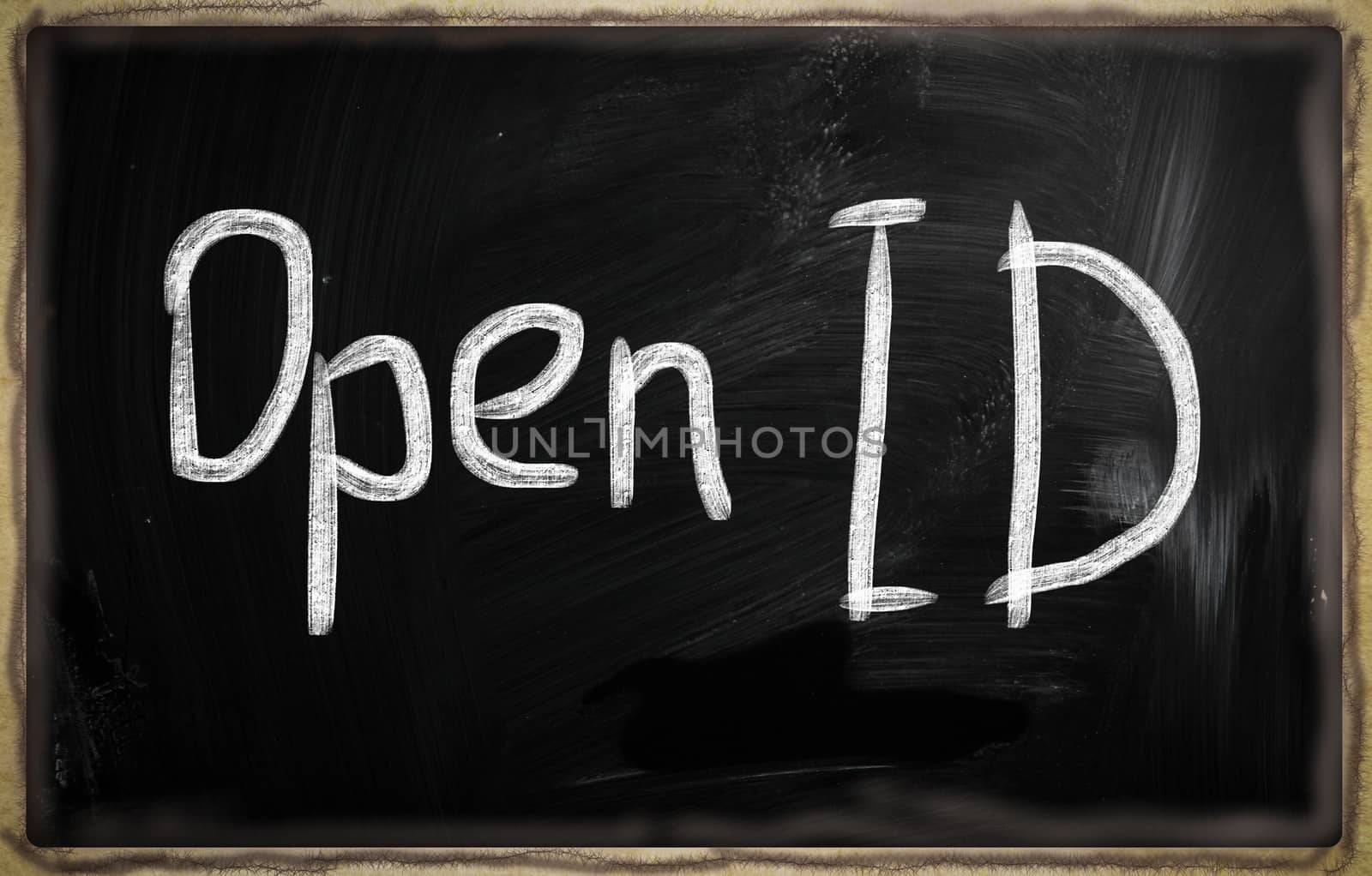 social media concept - text on a blackboard.