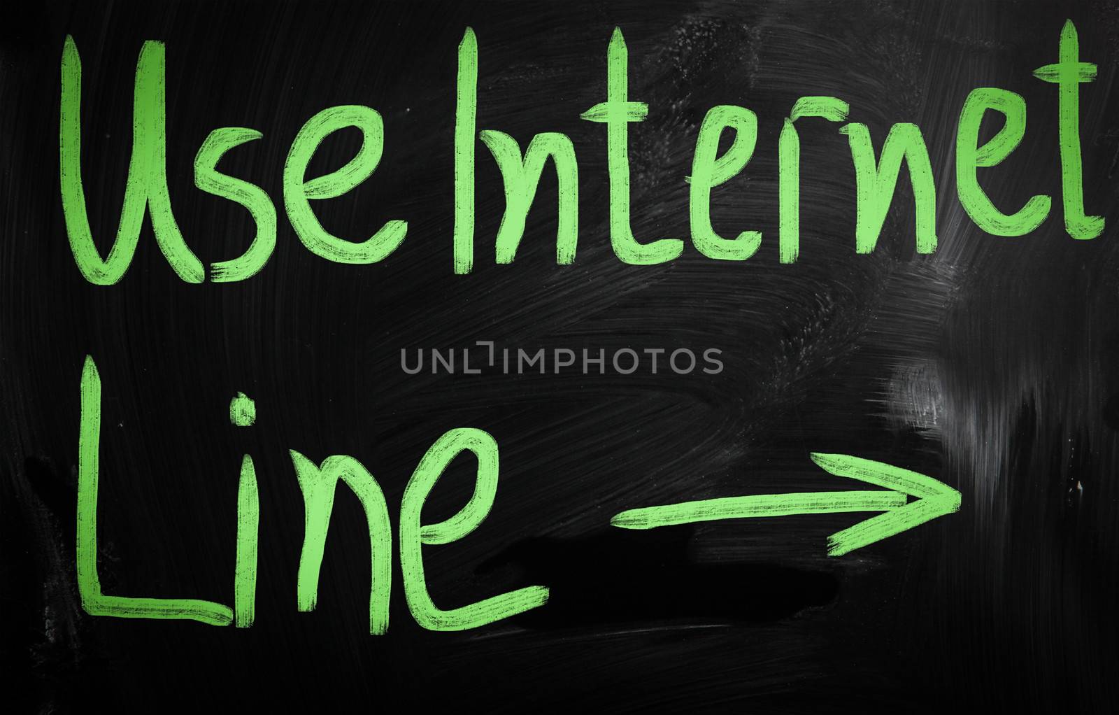 social media concept - text handwritten on a blackboard