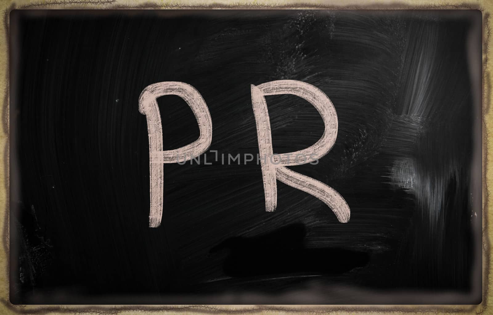 social media concept - text on a blackboard.