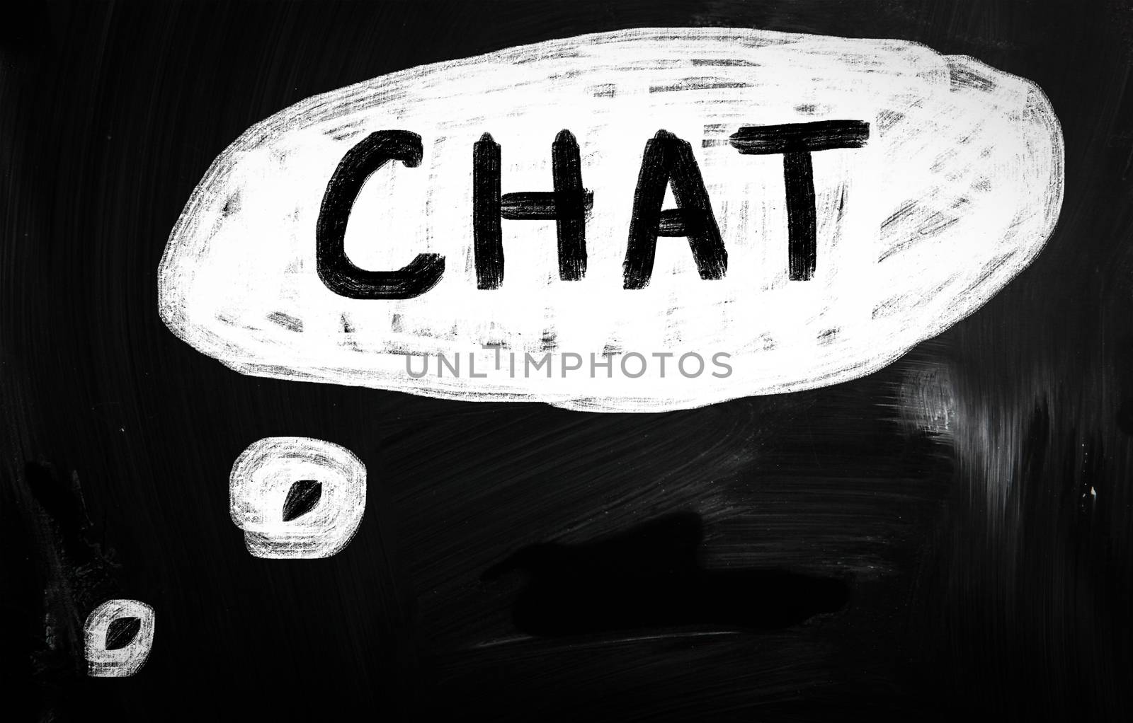 social media concept - text handwritten on a blackboard