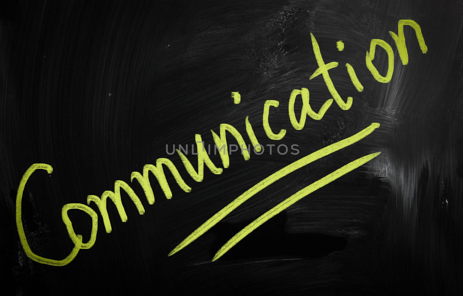 social media concept - text handwritten on a blackboard