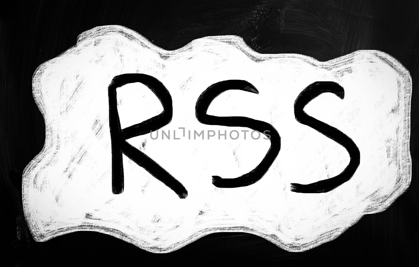social media concept - text handwritten on a blackboard
