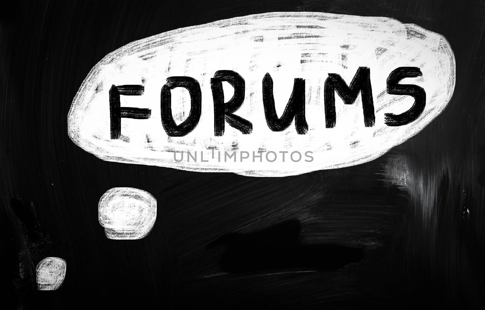 social media concept - text handwritten on a blackboard