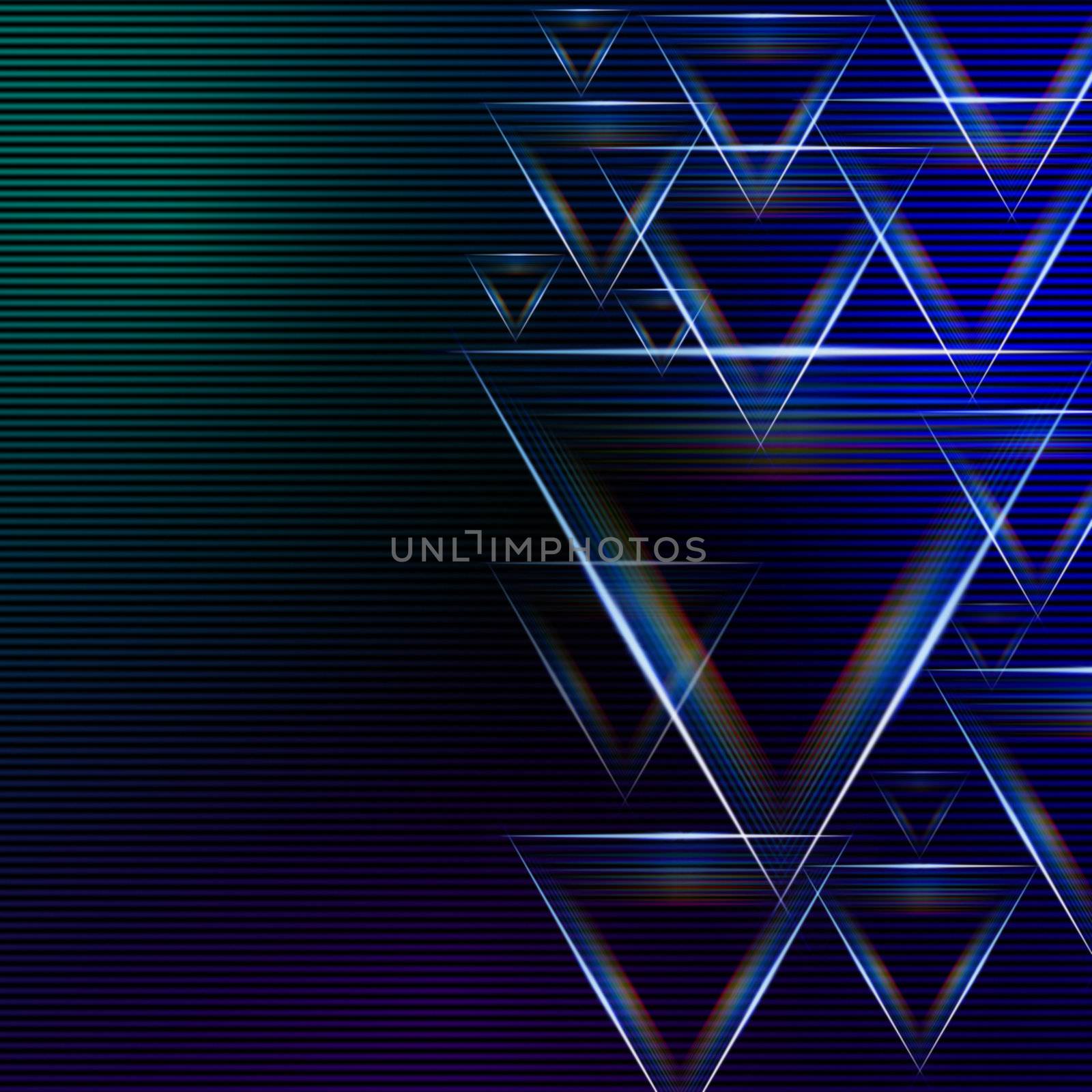 abstract blue green background with shining multicolored triangl by marinini