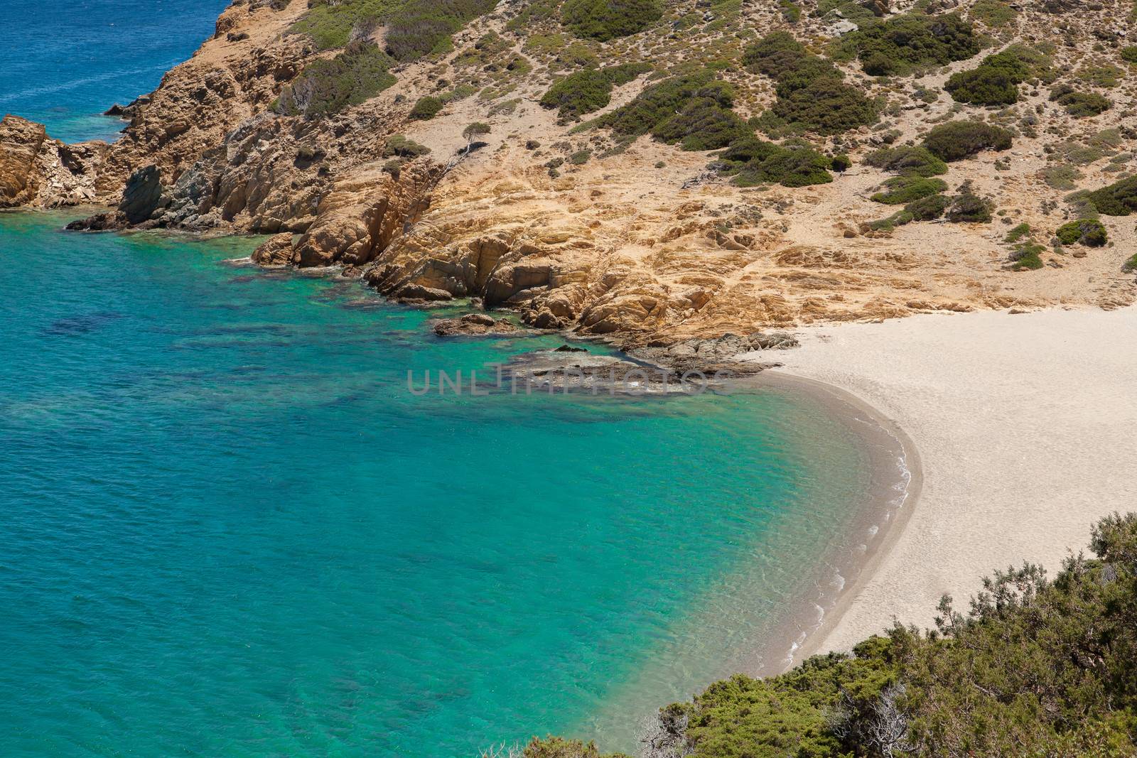 Beautiful tropical beach with clear blue water and white sand 