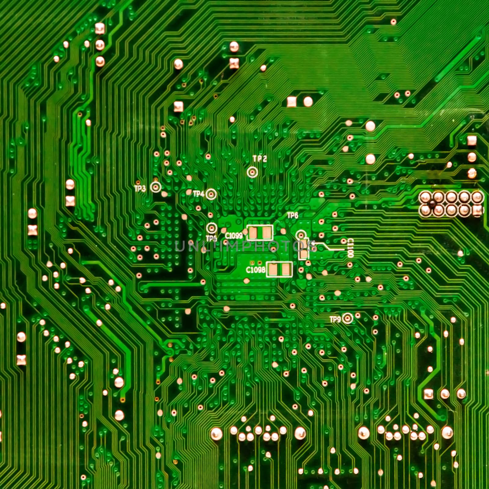 circuit board background of computer motherboard and electronics