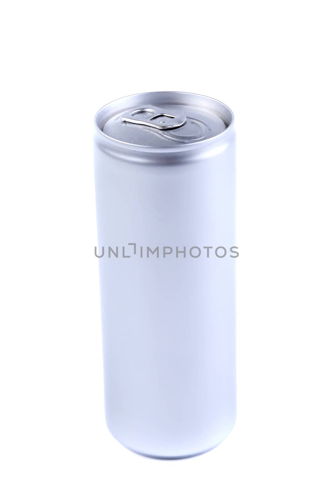 Blanks aluminum and golden soda cans. White background.