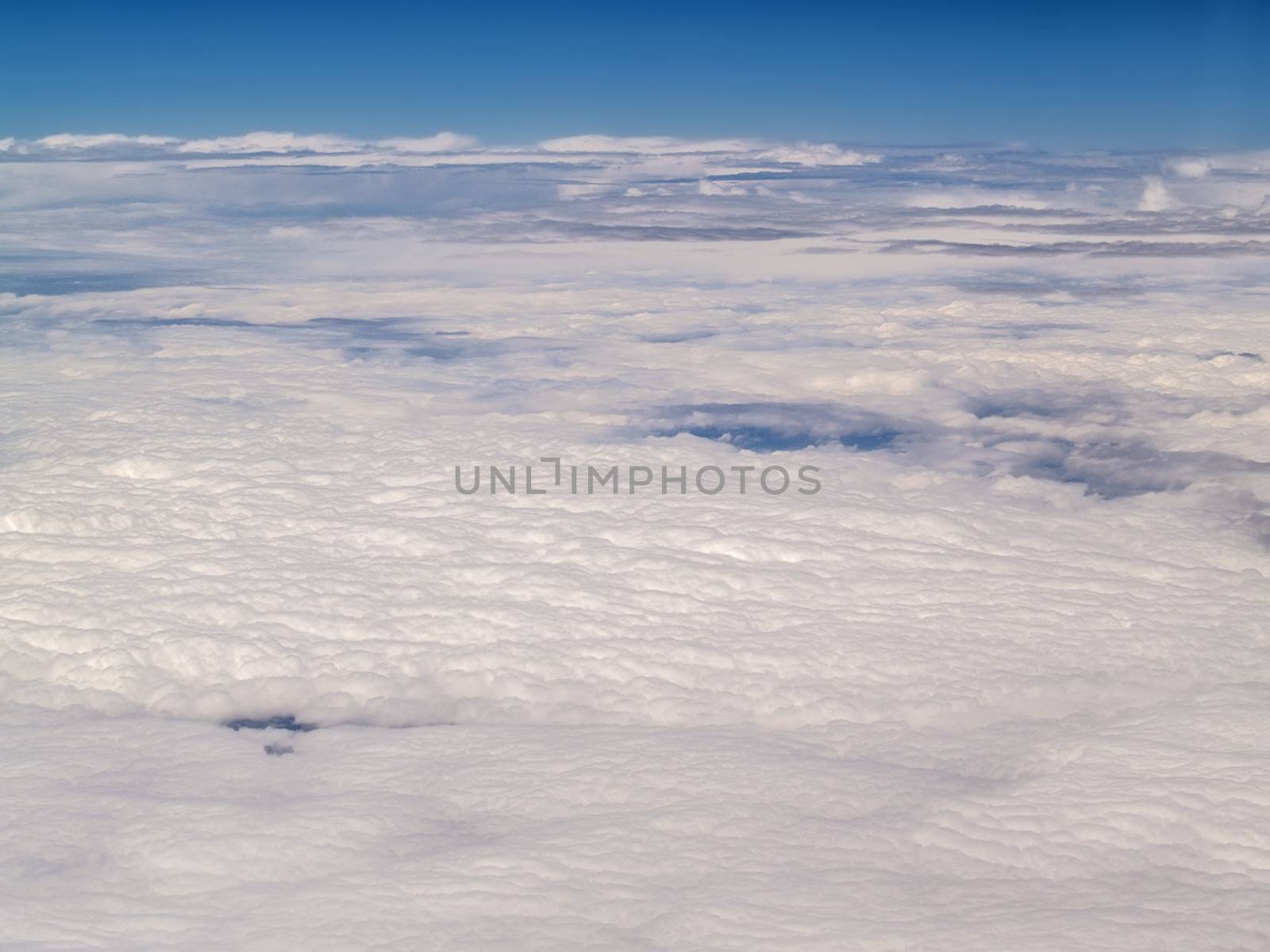 View of clouds from above