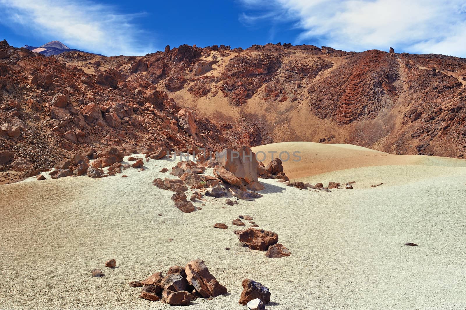 Mountain landscape of Teide National Park. Tenerife, Canary Islands