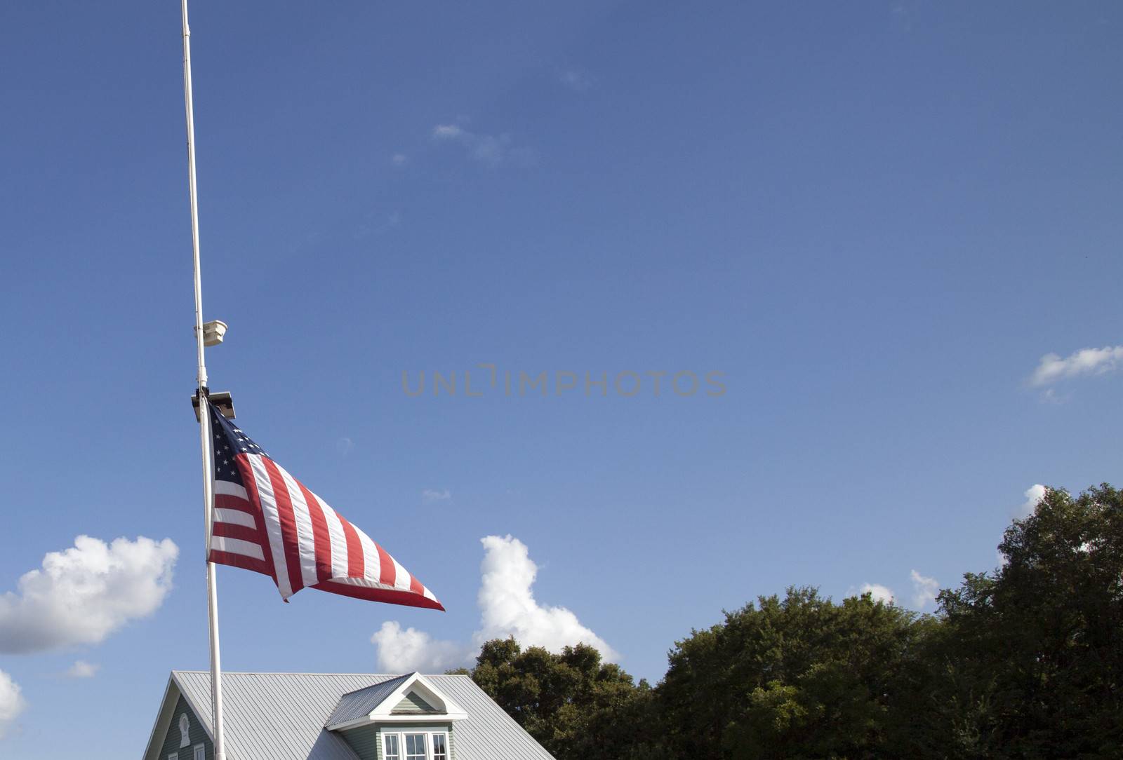 American Flag at Half Mast by tornado98