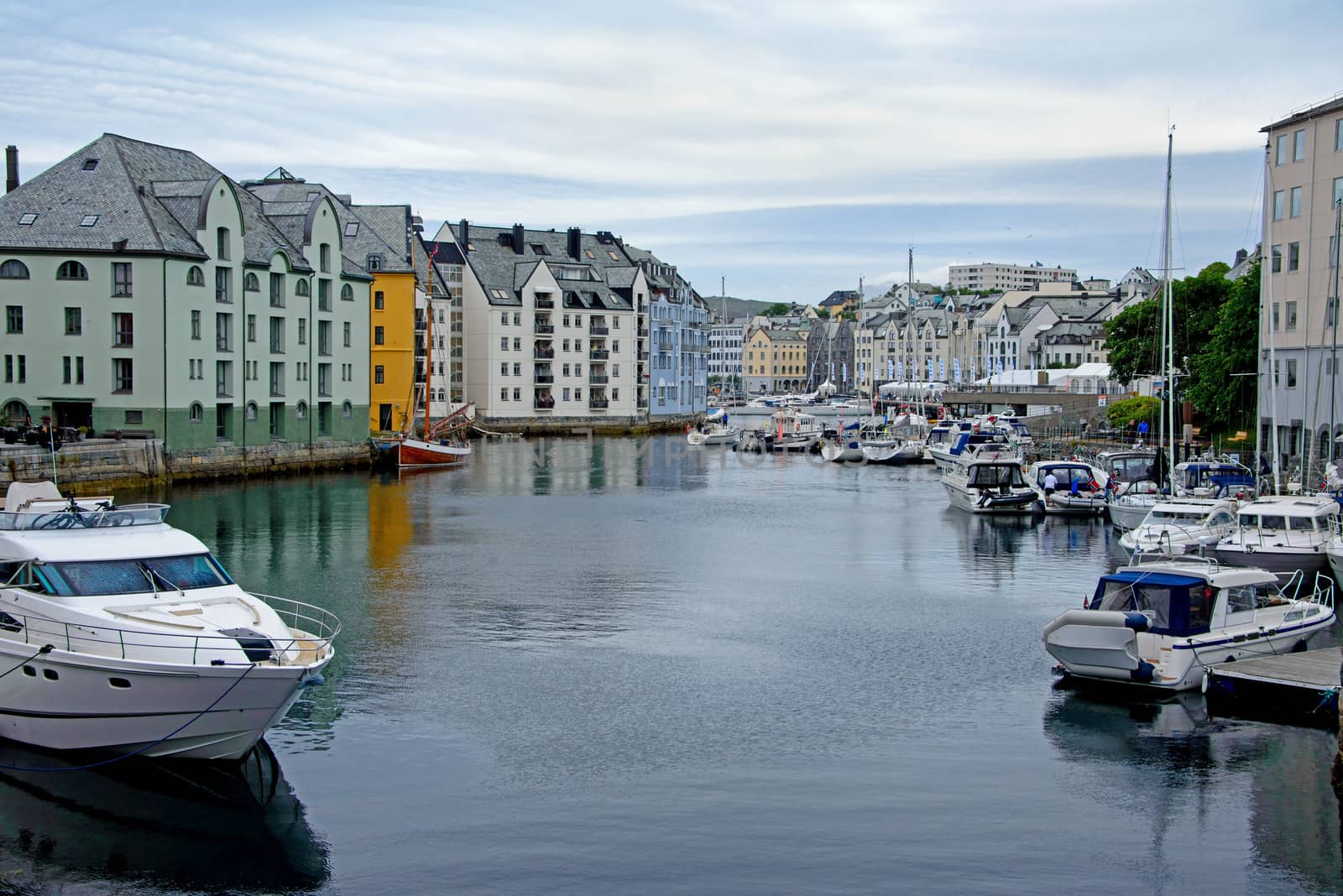 Boats in Brosundet, Aalesund, Norway