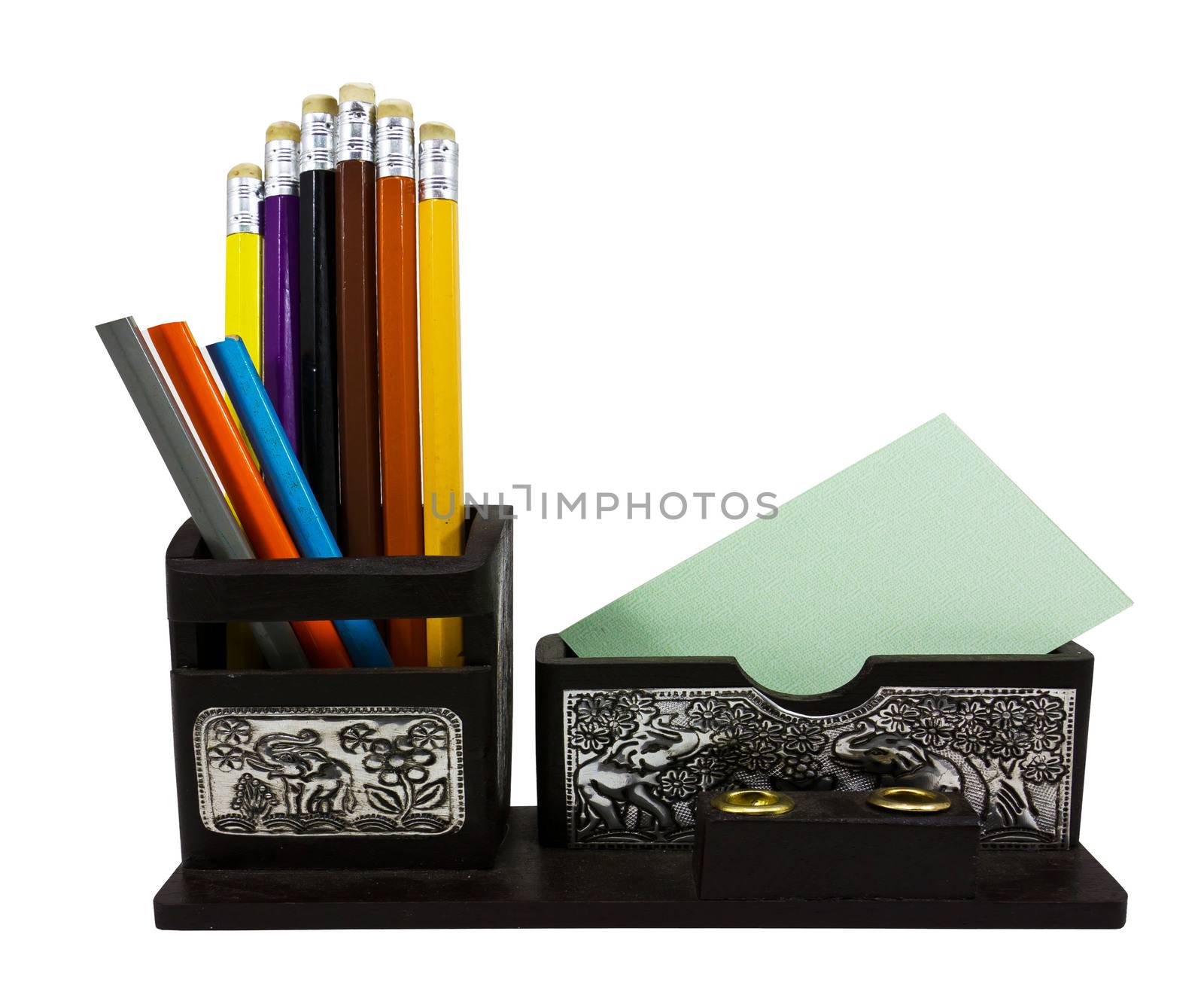 Storage for stationery placed on the table