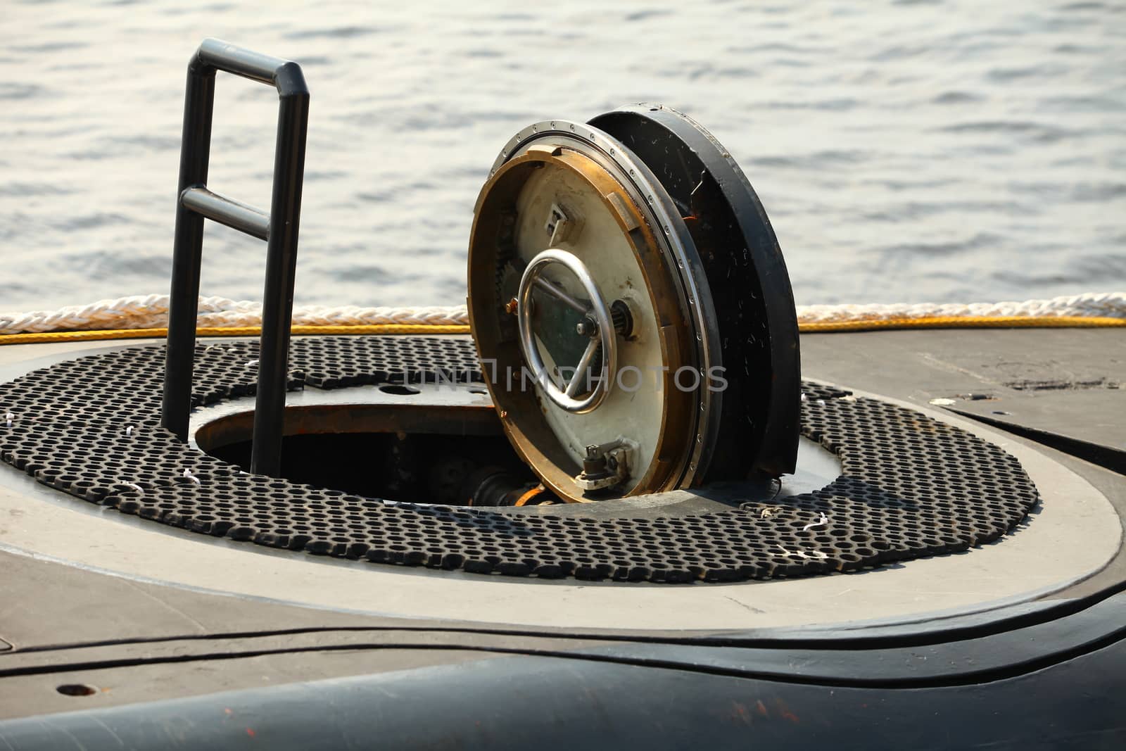 submarine an emergency exit  close to