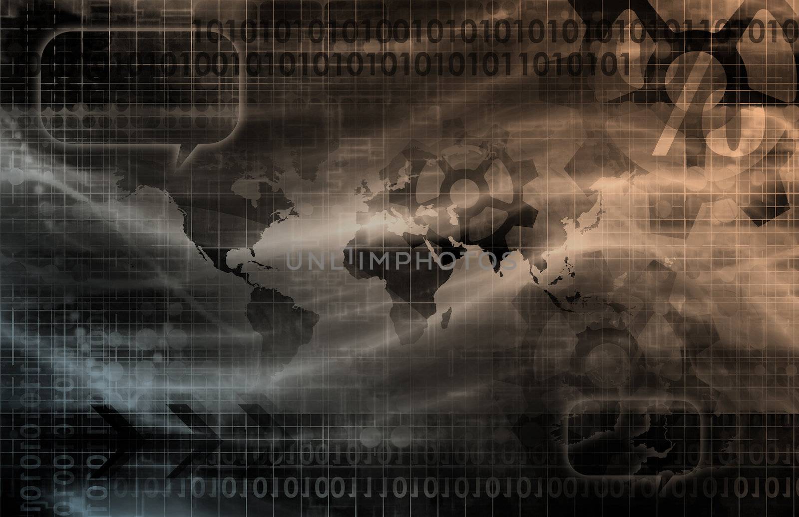 Information Technology or IT as a Art Background