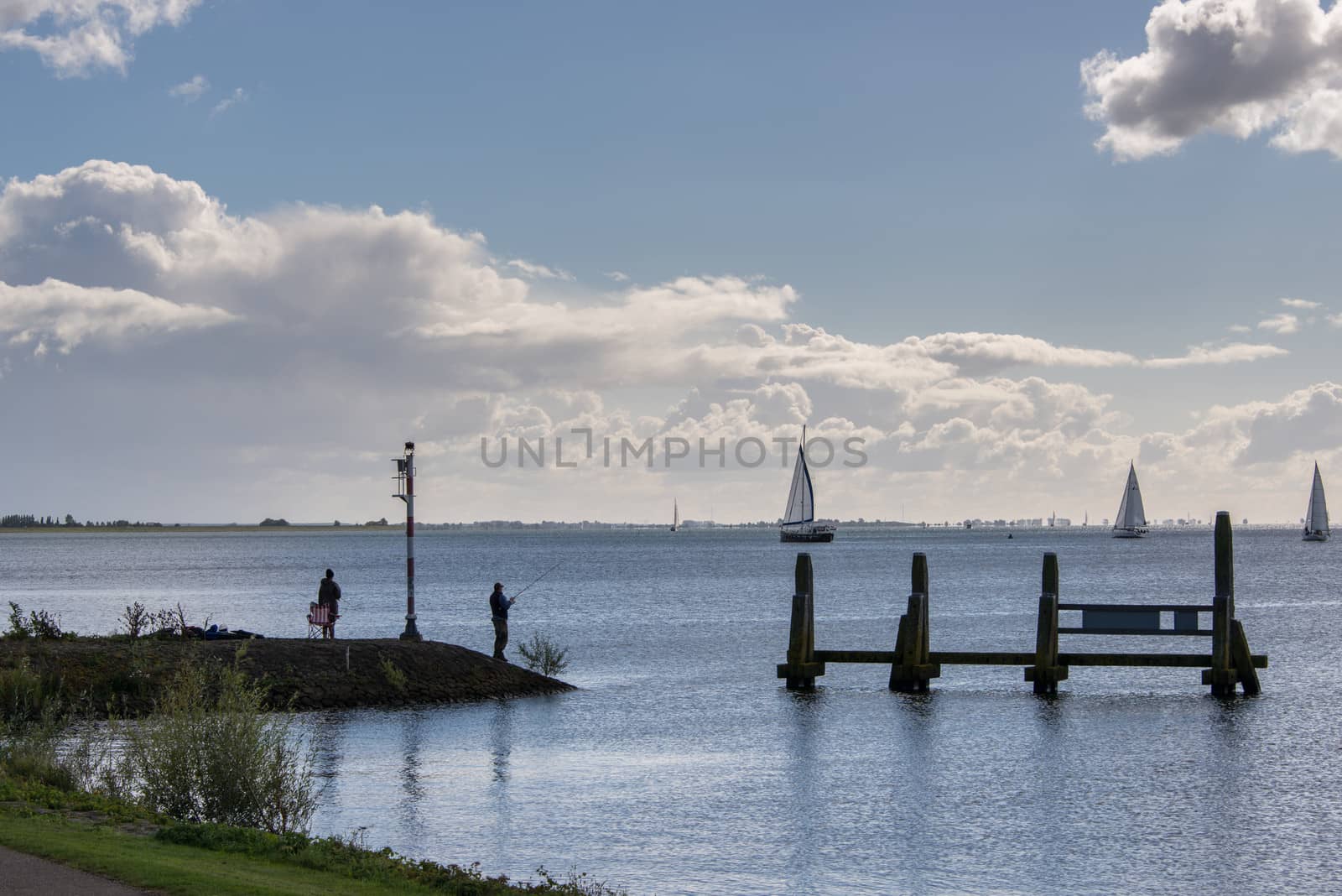 view over the lake Haringvliet by compuinfoto