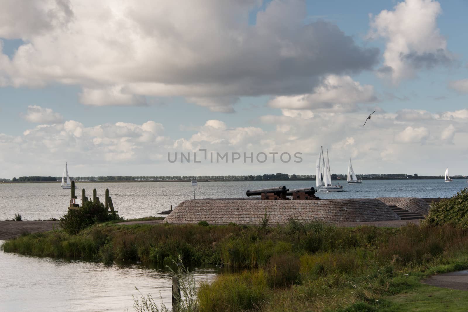 view over the lake Haringvliet by compuinfoto