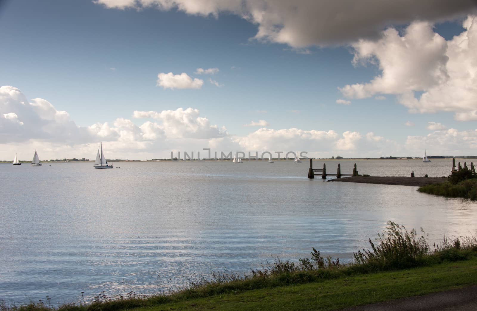 view over the lake Haringvliet by compuinfoto