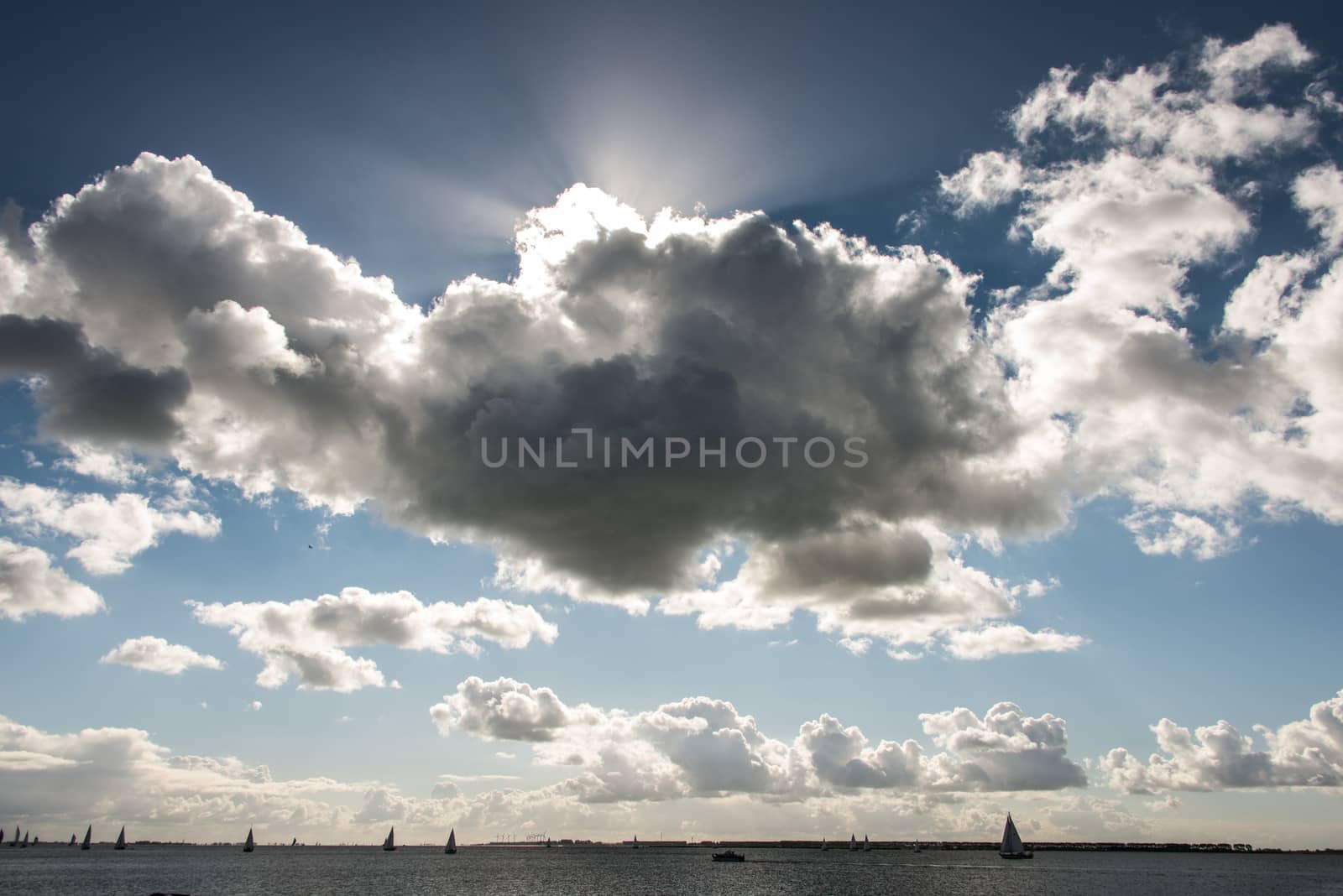 view over the lake Haringvliet by compuinfoto