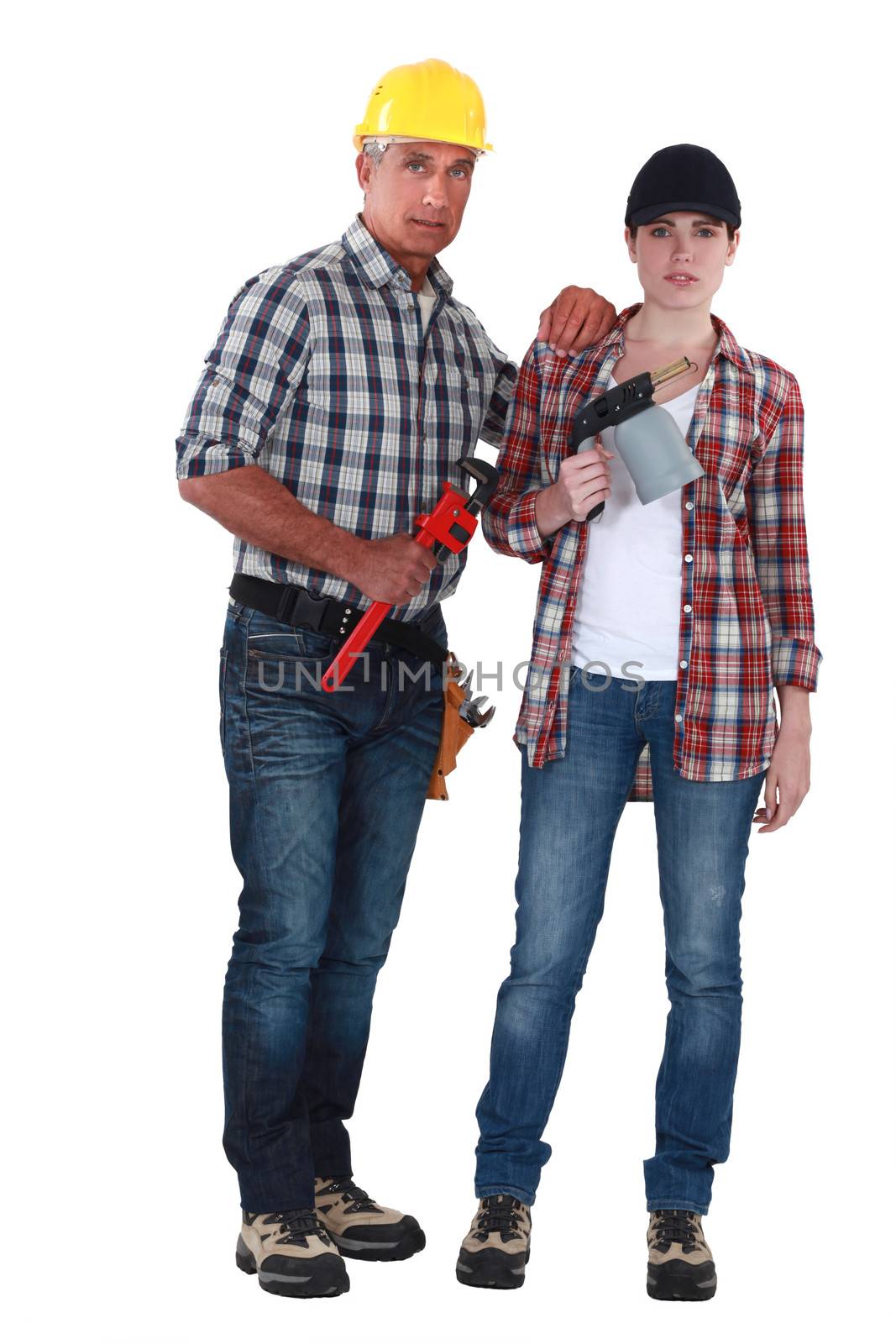 Male and female plumbers by phovoir