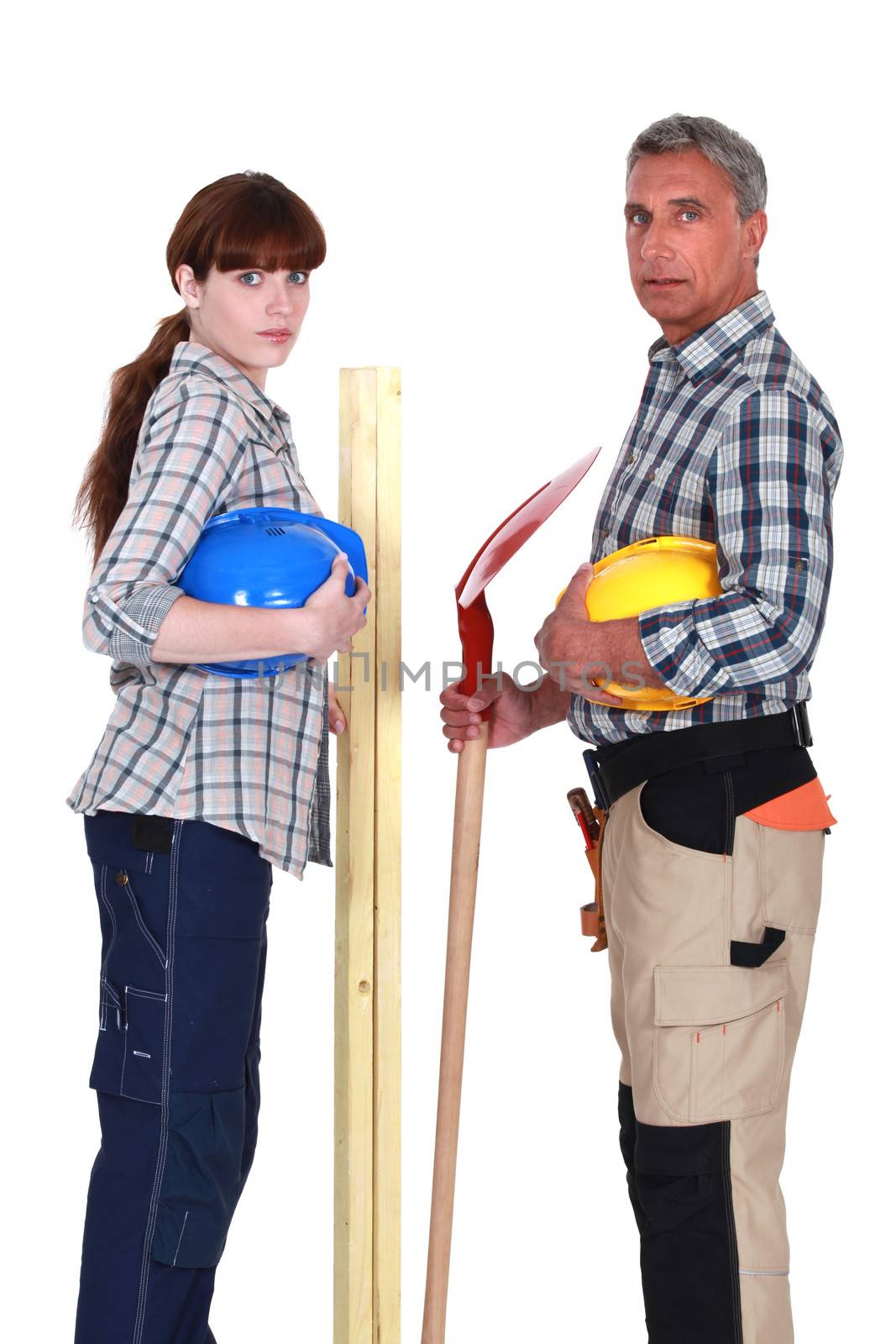 Bricklayer and carpenter