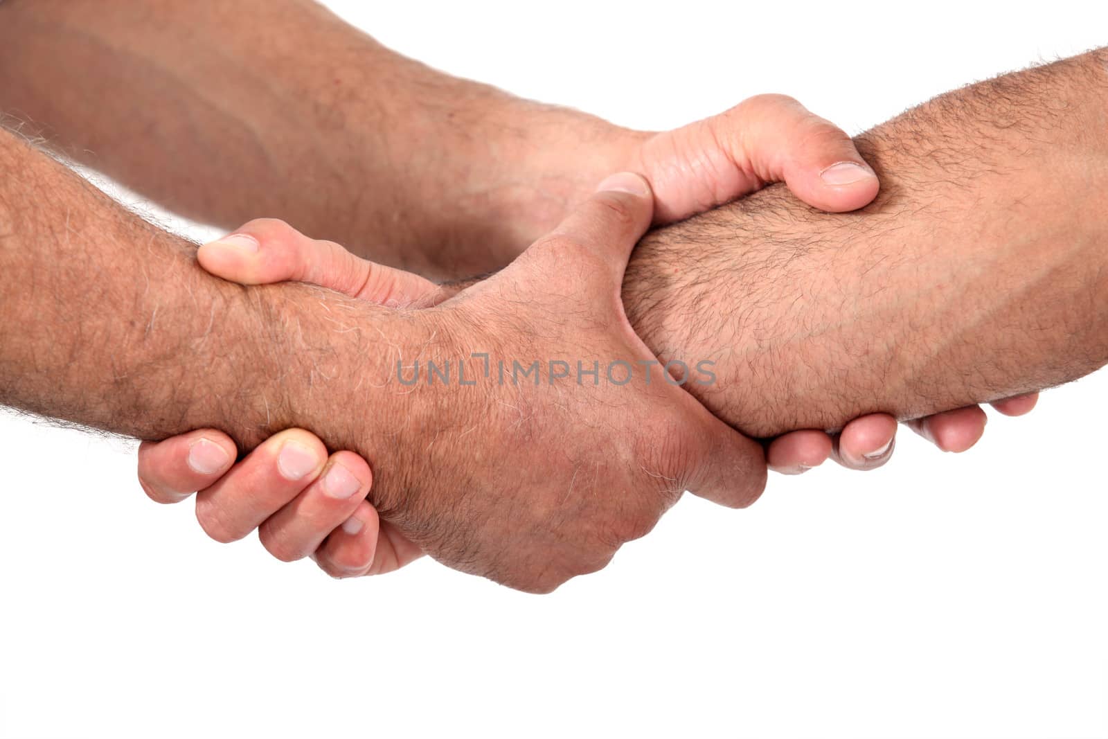 Double clasped handshake