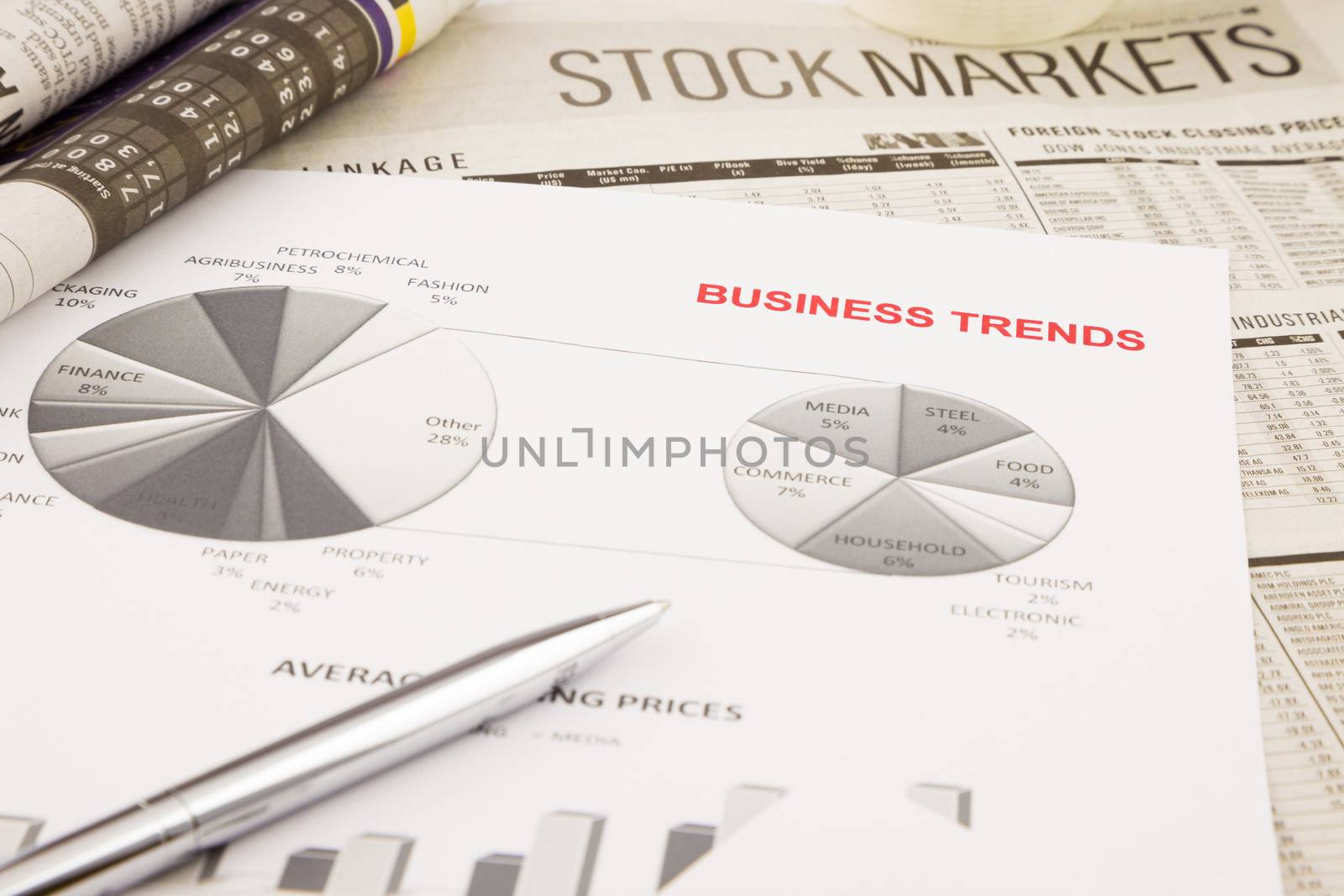 graph and chart, business trends by vinnstock