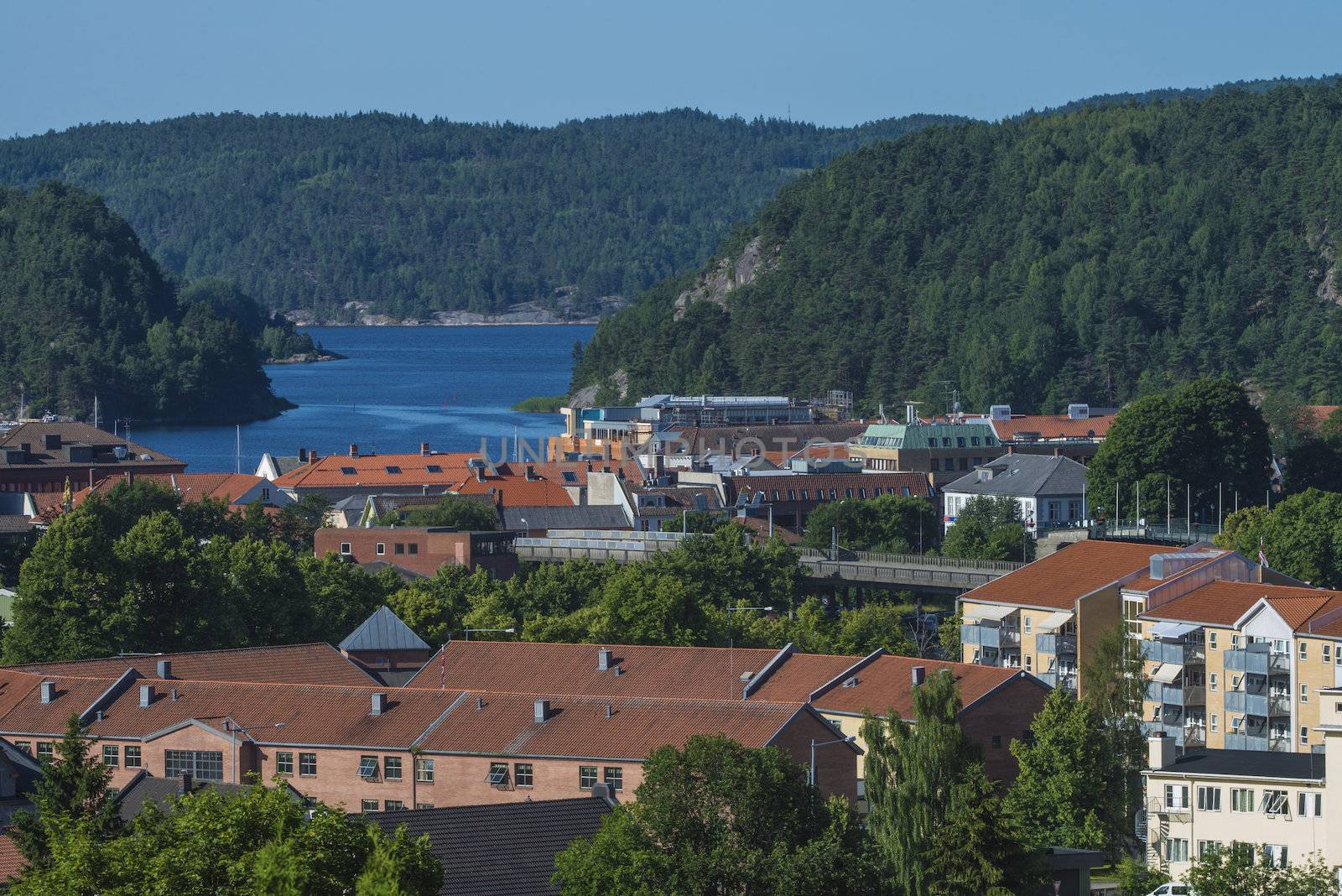 view to the port of halden by steirus