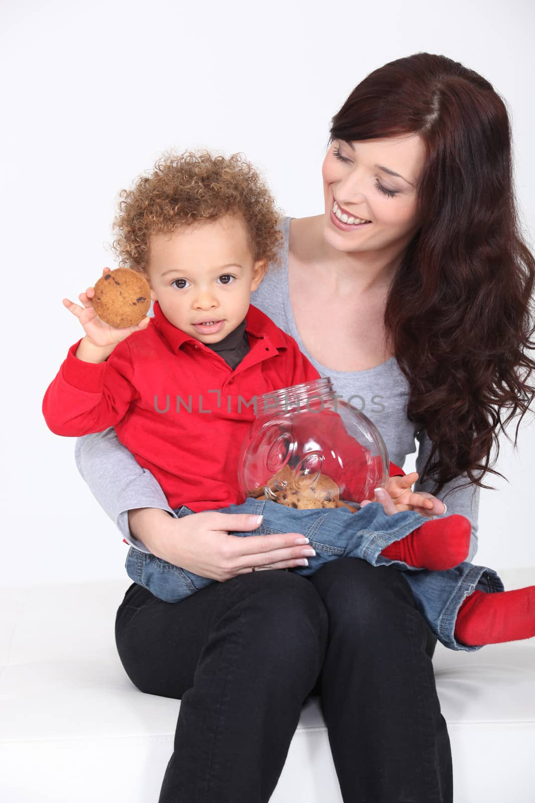 Mother and Child with cookie jar