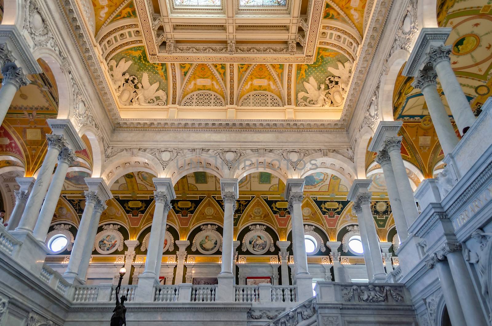Library of Congress Main Hall Washington DC by marcorubino
