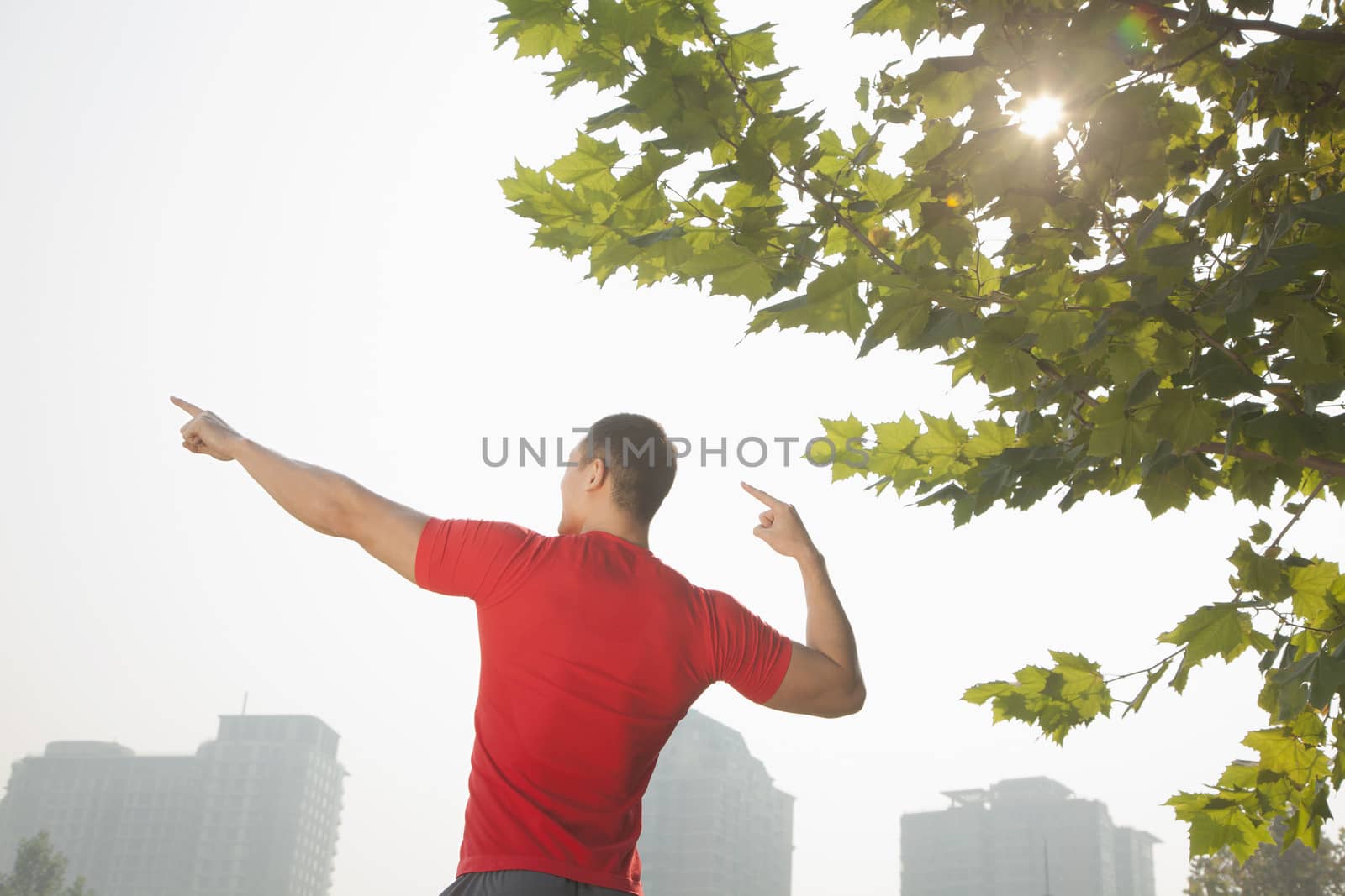 Young Muscular Man Stretching