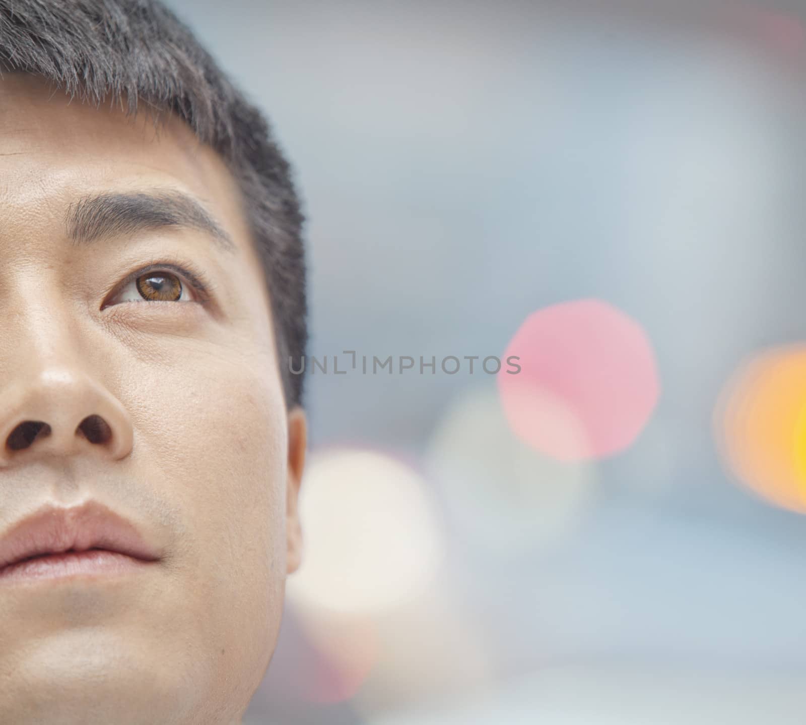 Mid Adult Man Looking up