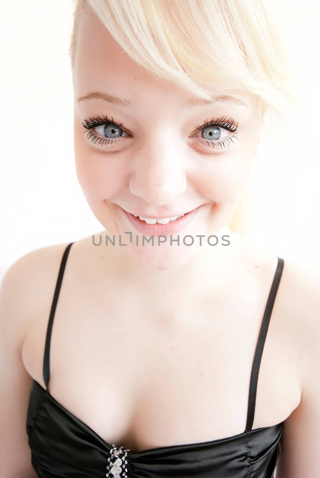 female ballet dancer isolated on white background