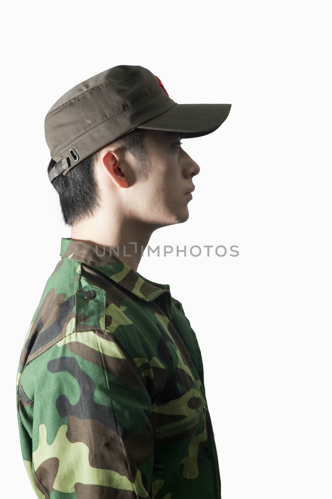 Profile of Solider, China, Studio Shot