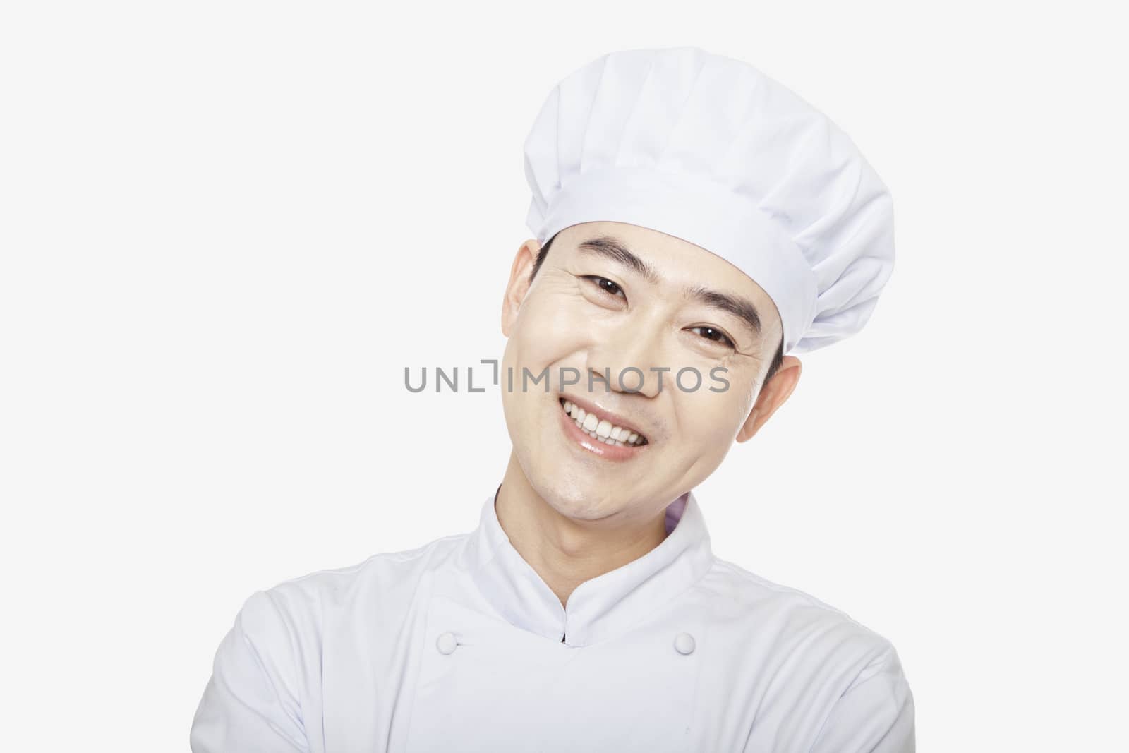 Studio Portrait of Chef, head and shoulders