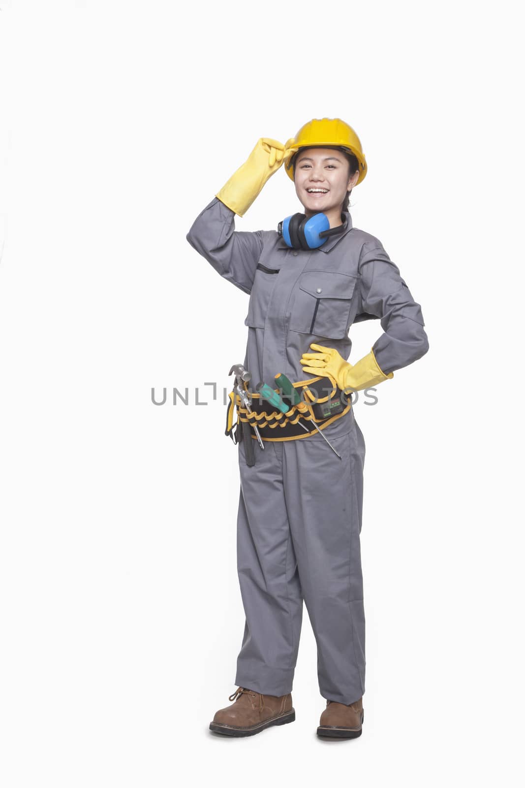 Female construction worker, portrait 