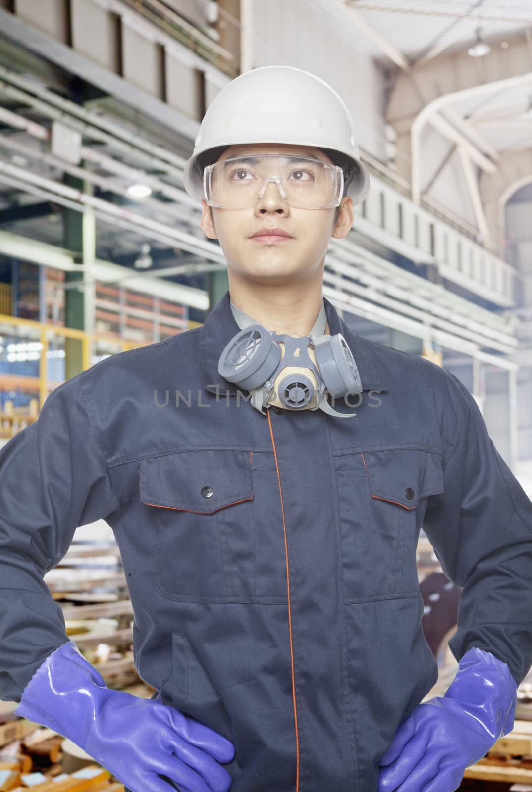 Construction worker on site, portrait