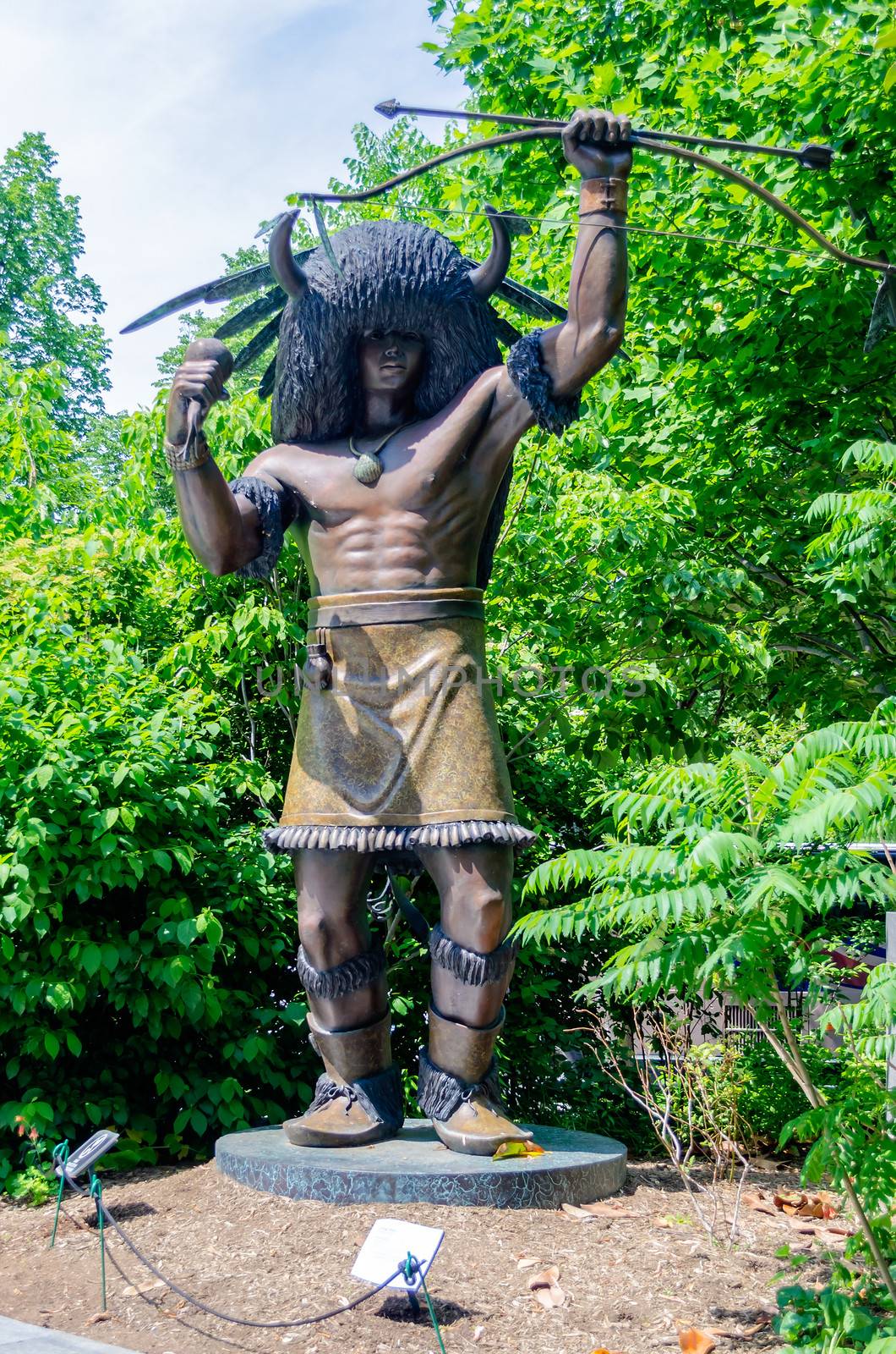 Statue of Native American in Washington DC by marcorubino