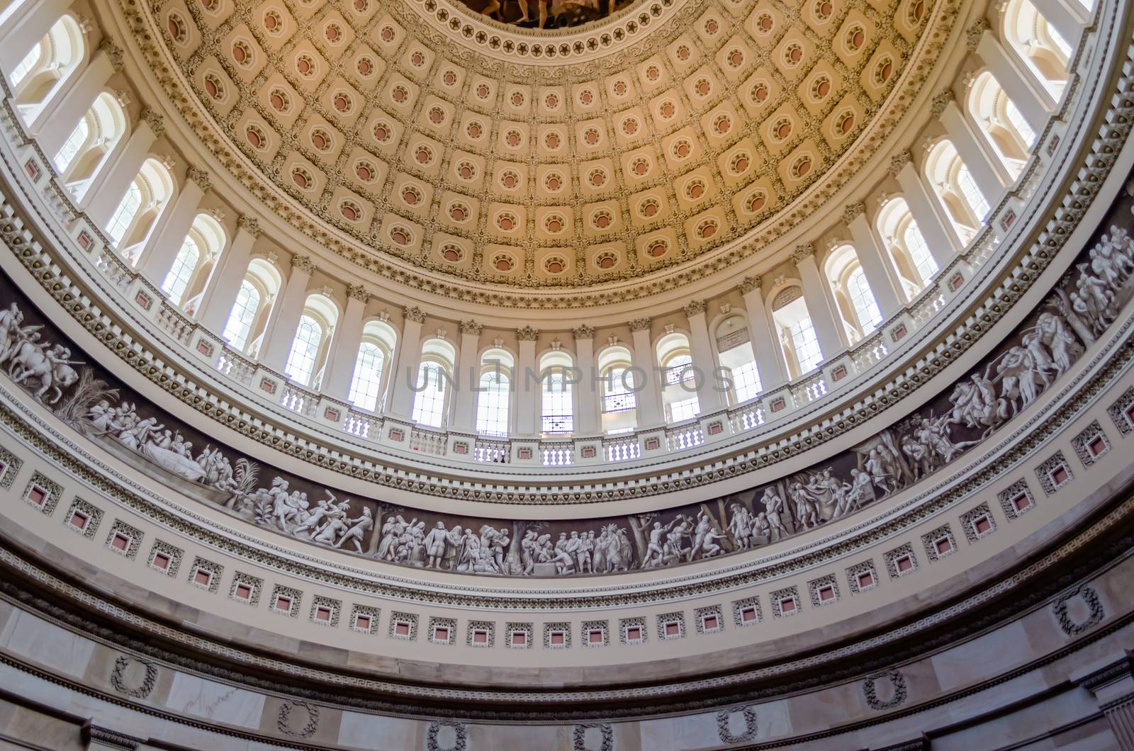 US Capitol Rotunda, detail of the interior decoration