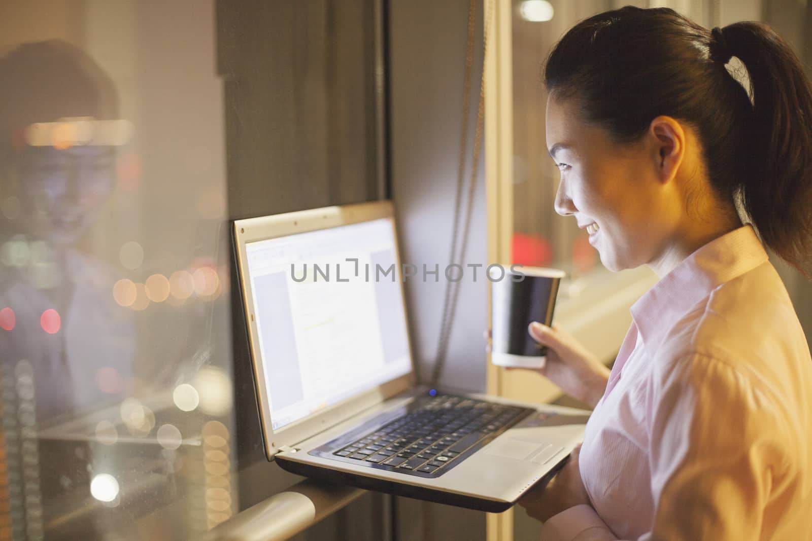 young woman working in the office