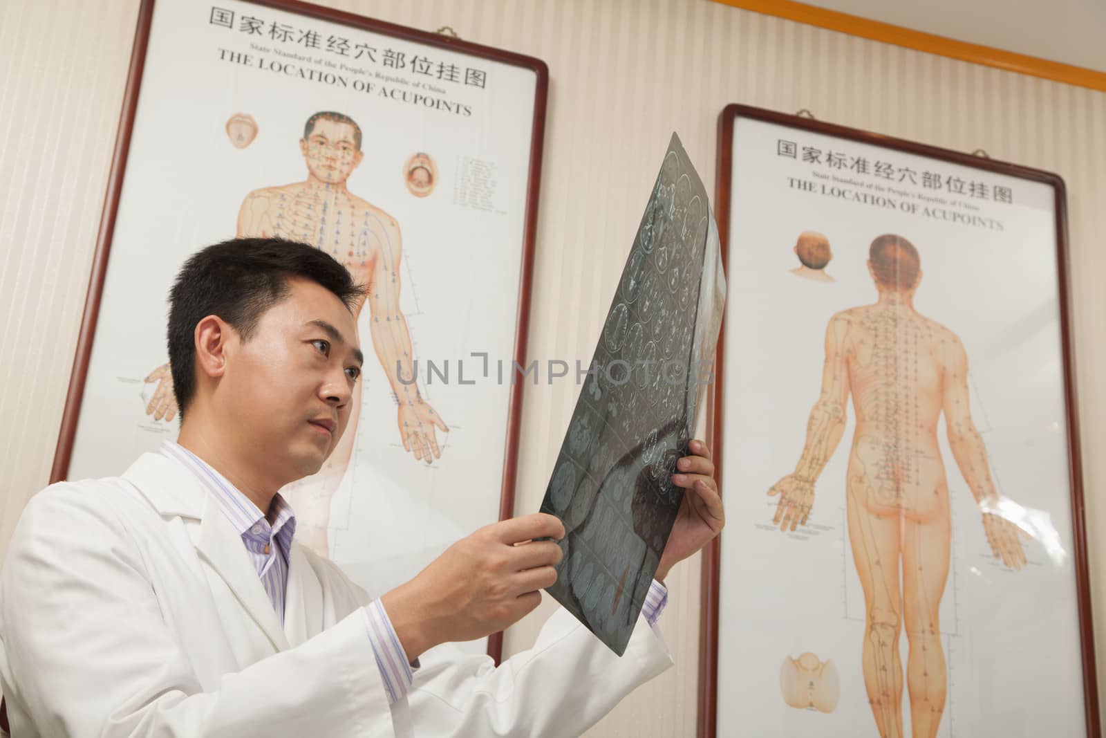 Doctor Looking at X-Ray