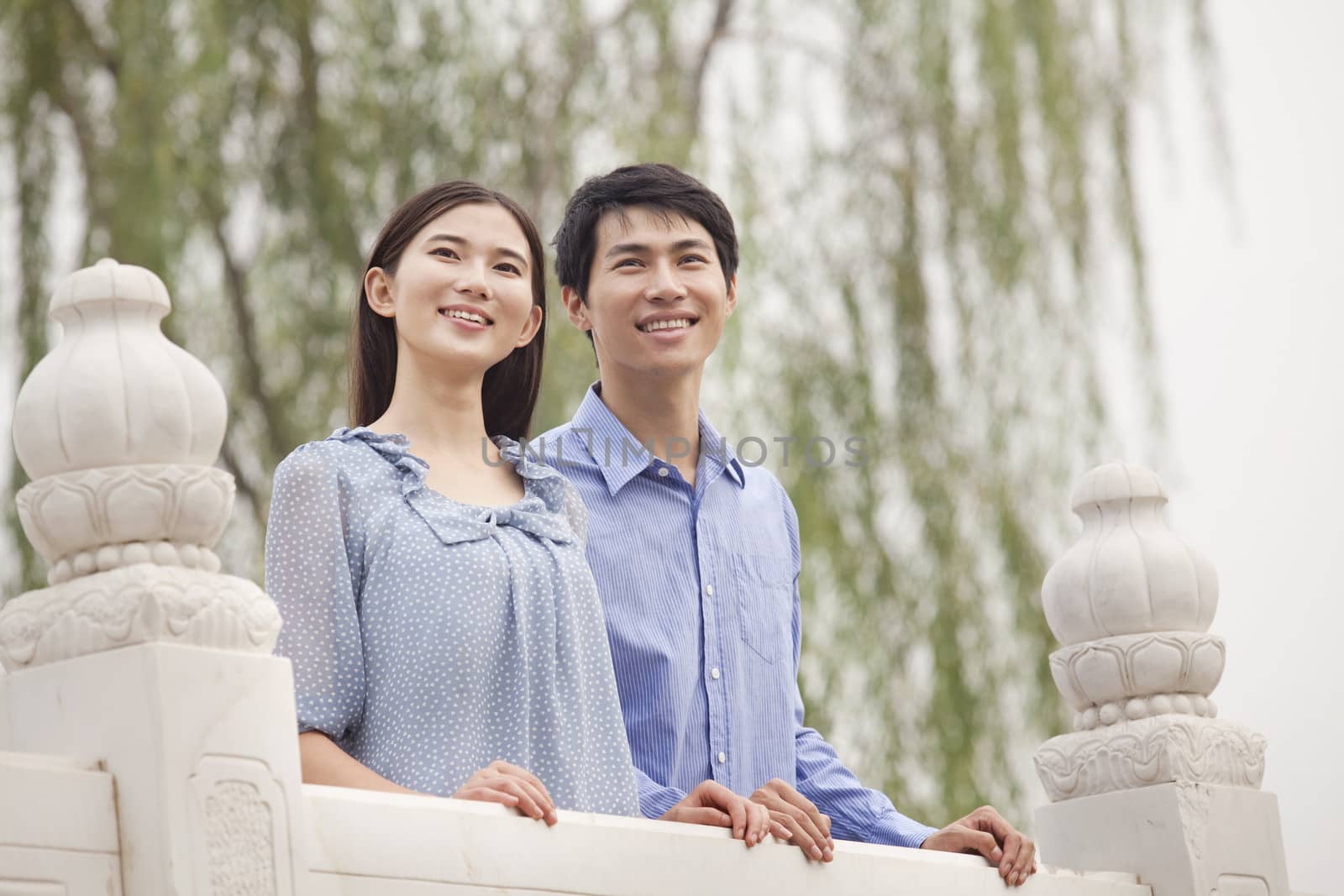 Young Couple on a Bridge