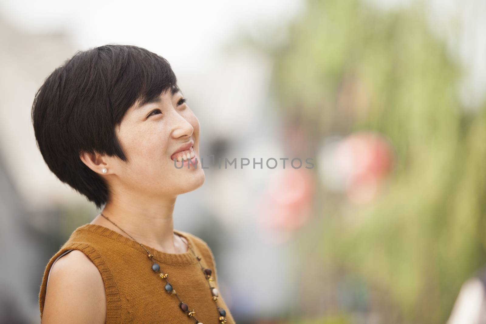 Portrait of Young Woman in Nanluoguxiang, Beijing, China