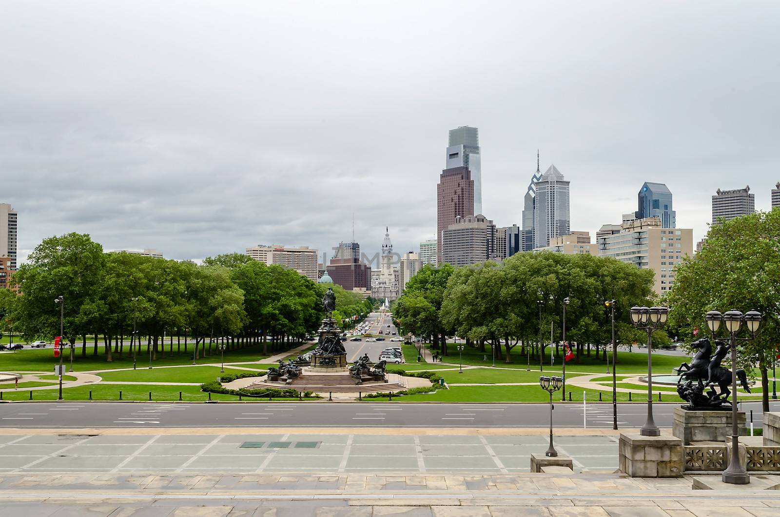 Philadelphia Skyline by marcorubino