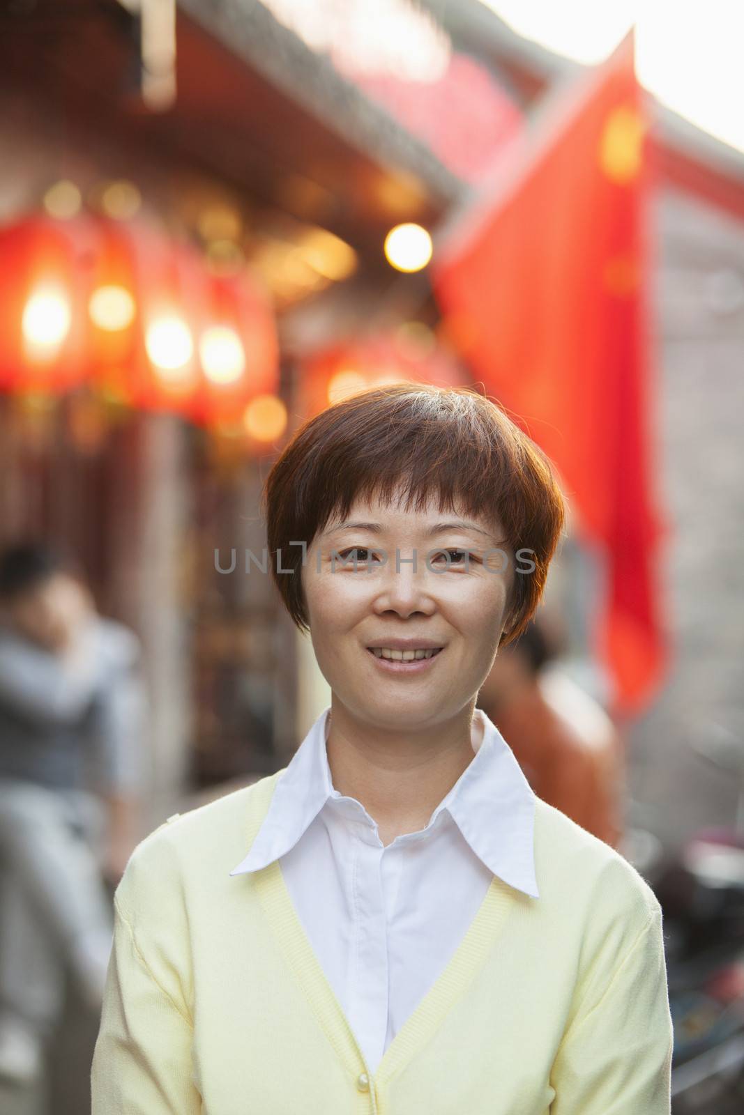 Portrait Of Mature Woman In Houhai, Beijing