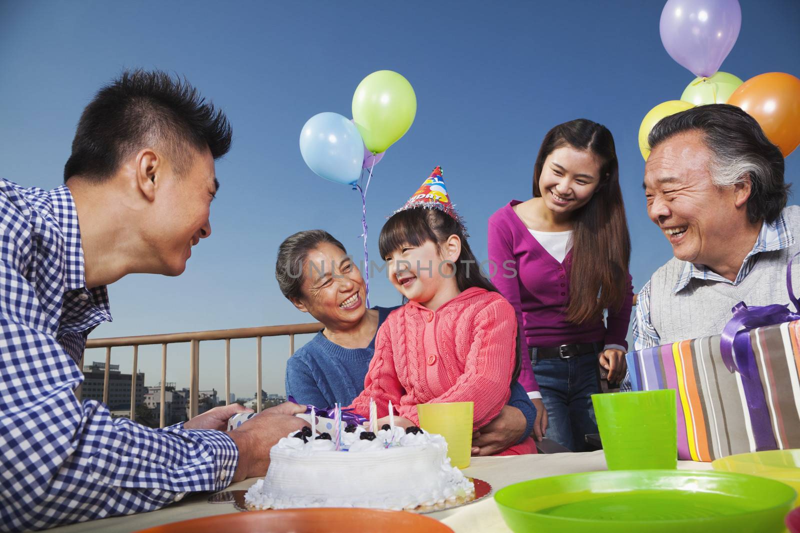 Birthday part, multi-generation family by XiXinXing